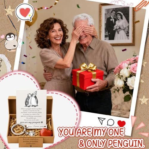 BABYQLO Pinguin-Geschenkset – Romantisches Geschenk für Ihn oder Sie | Valentinstag, Geburtstag, Jahrestag