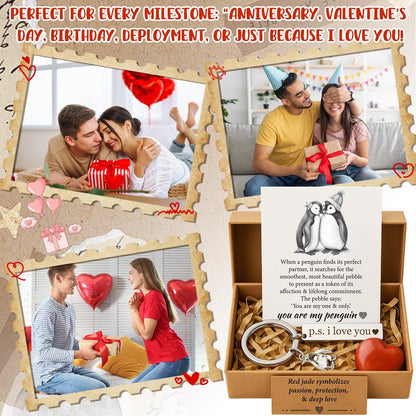 BABYQLO Pinguin-Geschenkset – Romantisches Geschenk für Ihn oder Sie | Valentinstag, Geburtstag, Jahrestag