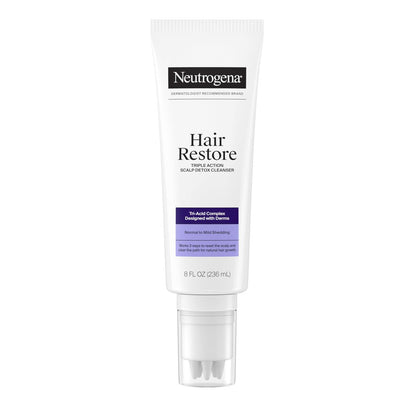 Neutrogena Hair Restore Triple Action Scalp Detox Reiniger – Triple Acid Scalp Detox & klärende Behandlung zur Entfernung abgestorbener Hautzellen, entfernt Ablagerungen, sulfatfrei, 237 ml