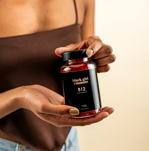 Black Girl Vitamins Vitamin B12 Gummis – 1000 mcg Cyanocobalamin, Energie & Stoffwechsel, Halal & Glutenfrei, 60 Stück