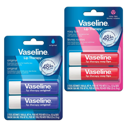 Vaseline Lip Therapy Original und Rosy – Lippenpflege Duo für Ihn & Sie (2er-Pack)