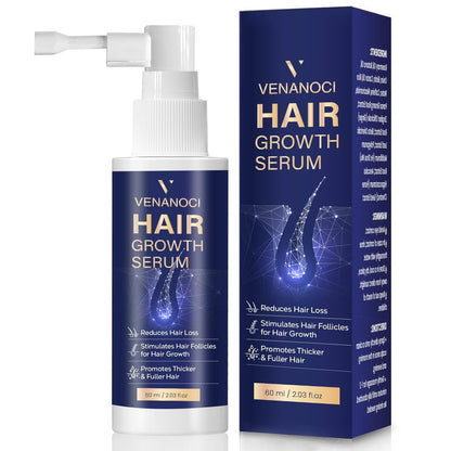VENANOCI Haarwachstum Ölspray: Natürliches Haar-Nachwachs-Serum mit Rosmarin, Biotin – Anti-Haarausfall Behandlung für dünner werdendes Haar – Fördert dickeres, volleres Haar für Frauen & Männer