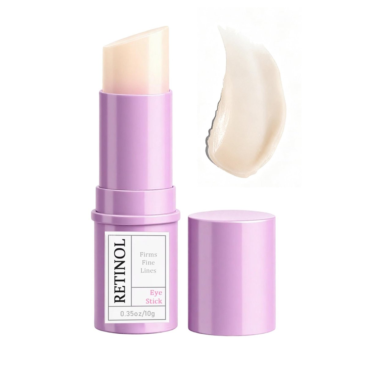 Retinol-Augenstick mit Hyaluronsäure & Kollagen - Augencreme gegen dunkle Ringe, Schwellungen & Falten, Anti-Aging-Formel, reduziert feine Linien, tragbar & sanft, 0,35 oz