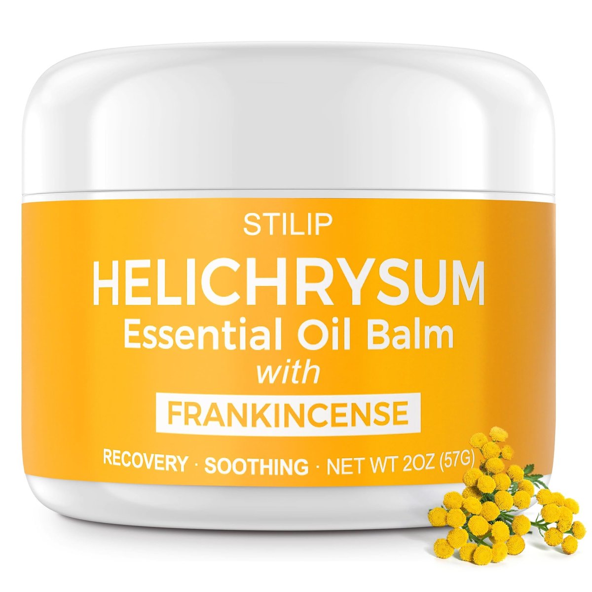 STILIP Helichrysum-Balsam mit Weihrauch-Öl – Natürliche Reparatur- und Erneuerungs-Gesichtscreme – Beruhigt Rötungen, mildert Narben und glättet feine Linien – Tiefenfeuchtigkeitsspendende Anti-Aging-Pflege (60 ml)