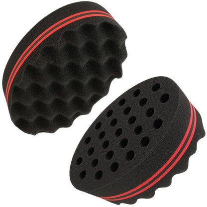 Haar-Twist-Schwamm – Doppelseitiges Barber-Tool für Afro-Locken, Dreads, Curls & Wellen, Unisex-Styling für kurzes und langes Haar (1 Packung)