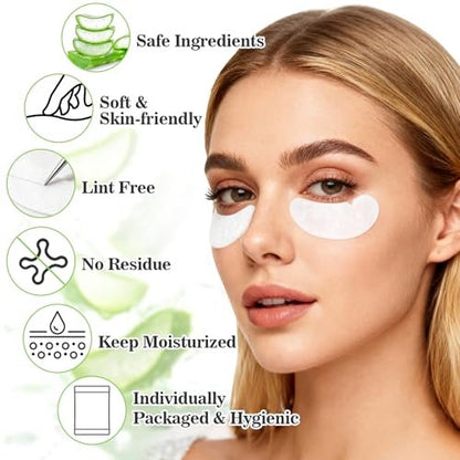 RAQEHO 50 Augenpads für Wimpernverlängerung – Hydrogel-Augenpads für Wimpernverlängerung, Bulk-Augenpads, Parches Para Pestañas, unverzichtbares Zubehör für Wimperntechniker