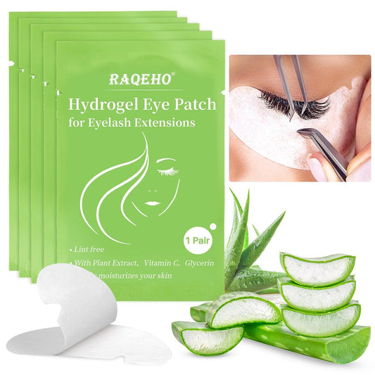 RAQEHO 50 Augenpads für Wimpernverlängerung – Hydrogel-Augenpads für Wimpernverlängerung, Bulk-Augenpads, Parches Para Pestañas, unverzichtbares Zubehör für Wimperntechniker