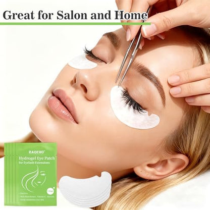 RAQEHO 50 Augenpads für Wimpernverlängerung – Hydrogel-Augenpads für Wimpernverlängerung, Bulk-Augenpads, Parches Para Pestañas, unverzichtbares Zubehör für Wimperntechniker