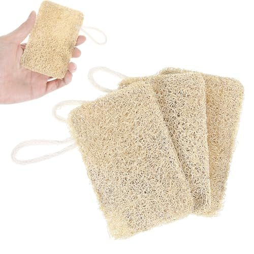 Elegaperma 3er-Set natürliche Luffa-Schwämme, 100% echte Luffa-Schwämme für die Spülmaschine, Luffa-Schwämme