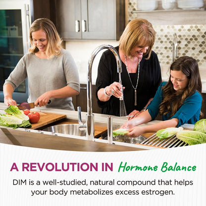 DIM Liquid Drops Supplement für Frauen – Hormonharmonie, Akne-Unterstützung & Multivitamine mit Inositol, Sulforaphan – Hormonbalance, klare Haut & Stimmungsunterstützung, gemischter Beerengeschmack 59 ml