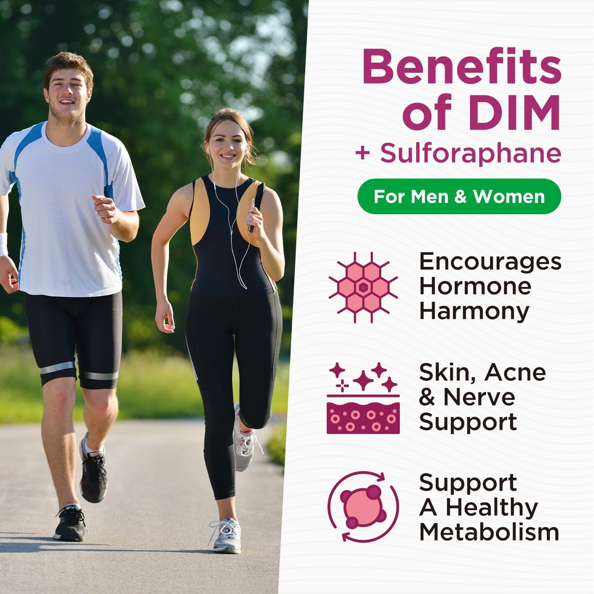 DIM Liquid Drops Supplement für Frauen – Hormonharmonie, Akne-Unterstützung & Multivitamine mit Inositol, Sulforaphan – Hormonbalance, klare Haut & Stimmungsunterstützung, gemischter Beerengeschmack 59 ml