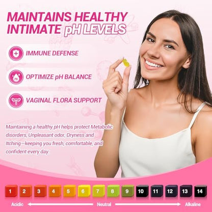 Yooloks Her Juicy Feminine Probiotische Gummis – Premium Frauen-Balance-Gummis mit Ulmenrinde für pH-Gleichgewicht, gesunden Geruch, Flora- und Immununterstützung – 30-Tage-Vorrat