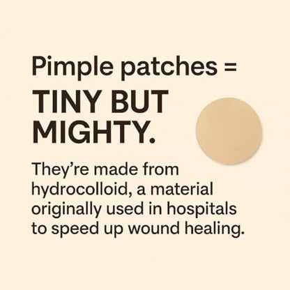 Meiiyo NOOD Pimple Patch – Hautfarben, ultradünn & atmungsaktiv, Hydrokolloid-Pflaster für diskrete Pickelabdeckung & schnelle Heilung, 20 Patches in 2 Größen (Sandstein)