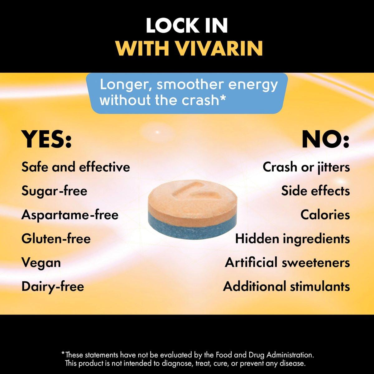 Vivarin Smooth Energy Koffeintabletten mit verlängerter Freisetzung, 200 mg, Fokus, Wachsamkeit & geistige Klarheit, nicht gewohnheitsbildendes Energieergänzungsmittel, zucker- & kalorienfrei, 40 Stück
