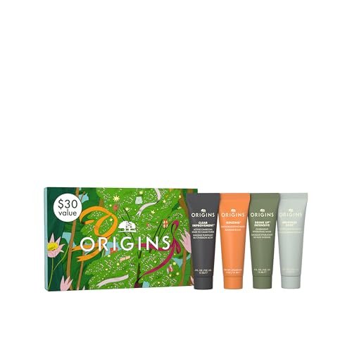 Origins Multi-Maskers Hautpflege-Set | Vier Mini Reisegrößen Essentials | Limitierte Weihnachts-Geschenk-Edition