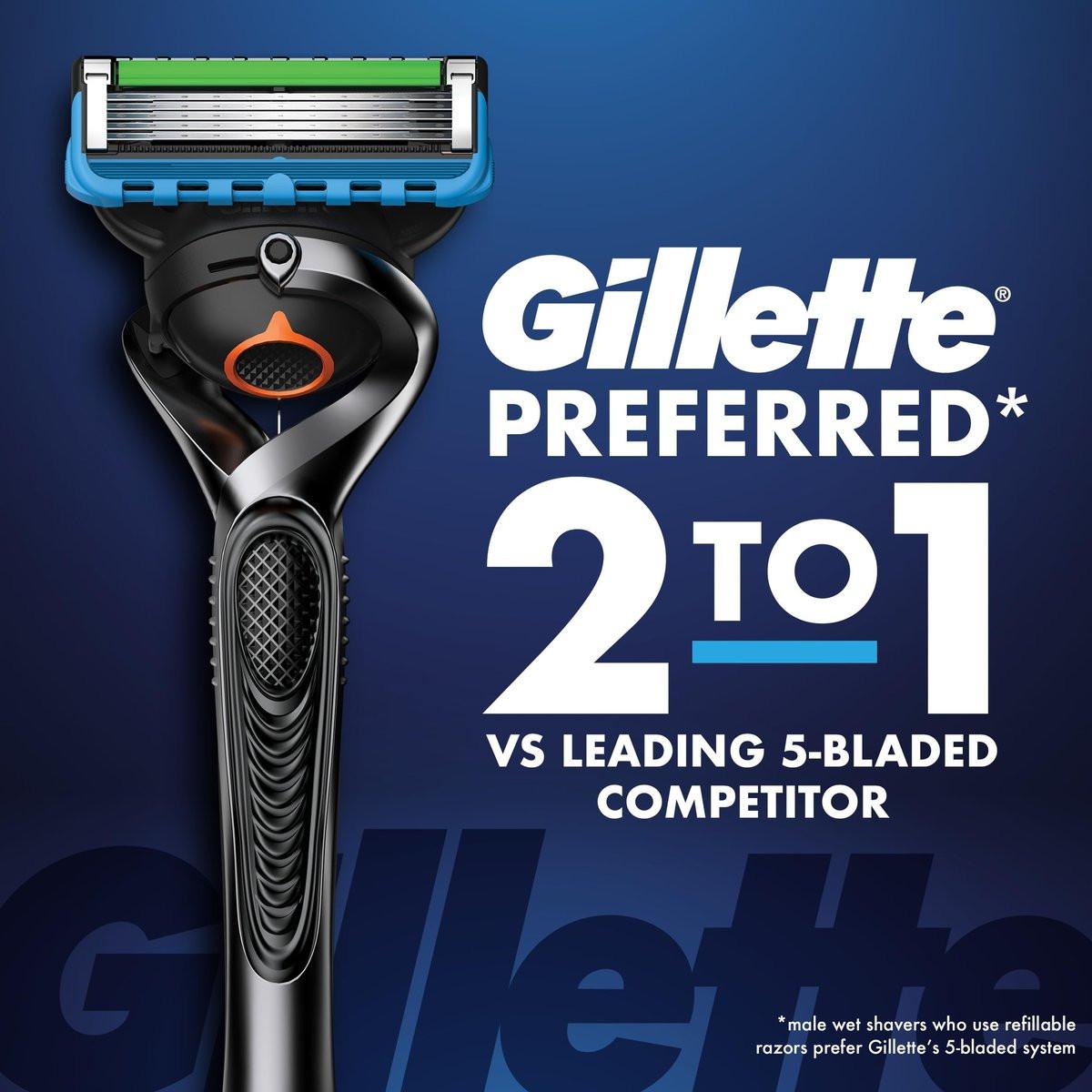 Gillette Fusion5 ProGlide Rasierer für Männer, Rasierergriff, 4 Klingenköpfe, FlexBall-Rasierergriff und Präzisionstrimmer