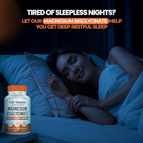 Magnesium Glycinate 400 mg (gepuffertes Magnesiumbisglycinat-Chelat) | Albion® cheliertes Magnesium für Muskel- und Nervenunterstützung + Ruhe | Hohe Absorption, magenschonend | Nicht-GVO, 60 vegane Kapseln