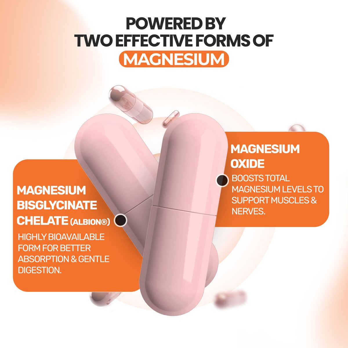 Magnesium Glycinate 400 mg (gepuffertes Magnesiumbisglycinat-Chelat) | Albion® cheliertes Magnesium für Muskel- und Nervenunterstützung + Ruhe | Hohe Absorption, magenschonend | Nicht-GVO, 60 vegane Kapseln