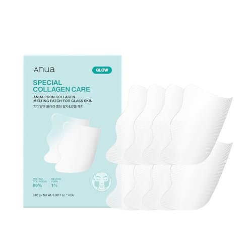 Anua Salmon DNA PDRN Collagen Melting Patch für Glas-Haut – Smile Line Patches, Fältchenpflaster, feuchtigkeitsspendend, festigend, koreanische Hautpflege, 2 Paar x 4 Stück
