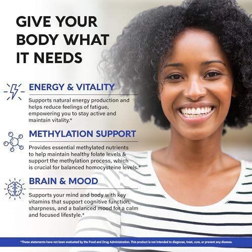 Vitamin B Komplex methyliert – B-Komplex mit Methylfolat & B12 – bioverfügbar für Männer & Frauen – 9-in-1 methylierter Multivitamin – Energie, Gehirn & Stimmung – vegan – laborgetestet – 120 Kapseln, 1/Tag