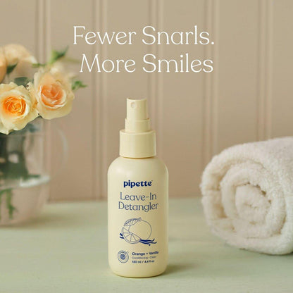 Pipette Kids Daily Haircare Trio – Sanfte Haarpflege für Kinder & Kleinkinder, 3er-Pack (Leave-In Entwirrer, Shampoo & Conditioner, Orange-Vanille Duft)