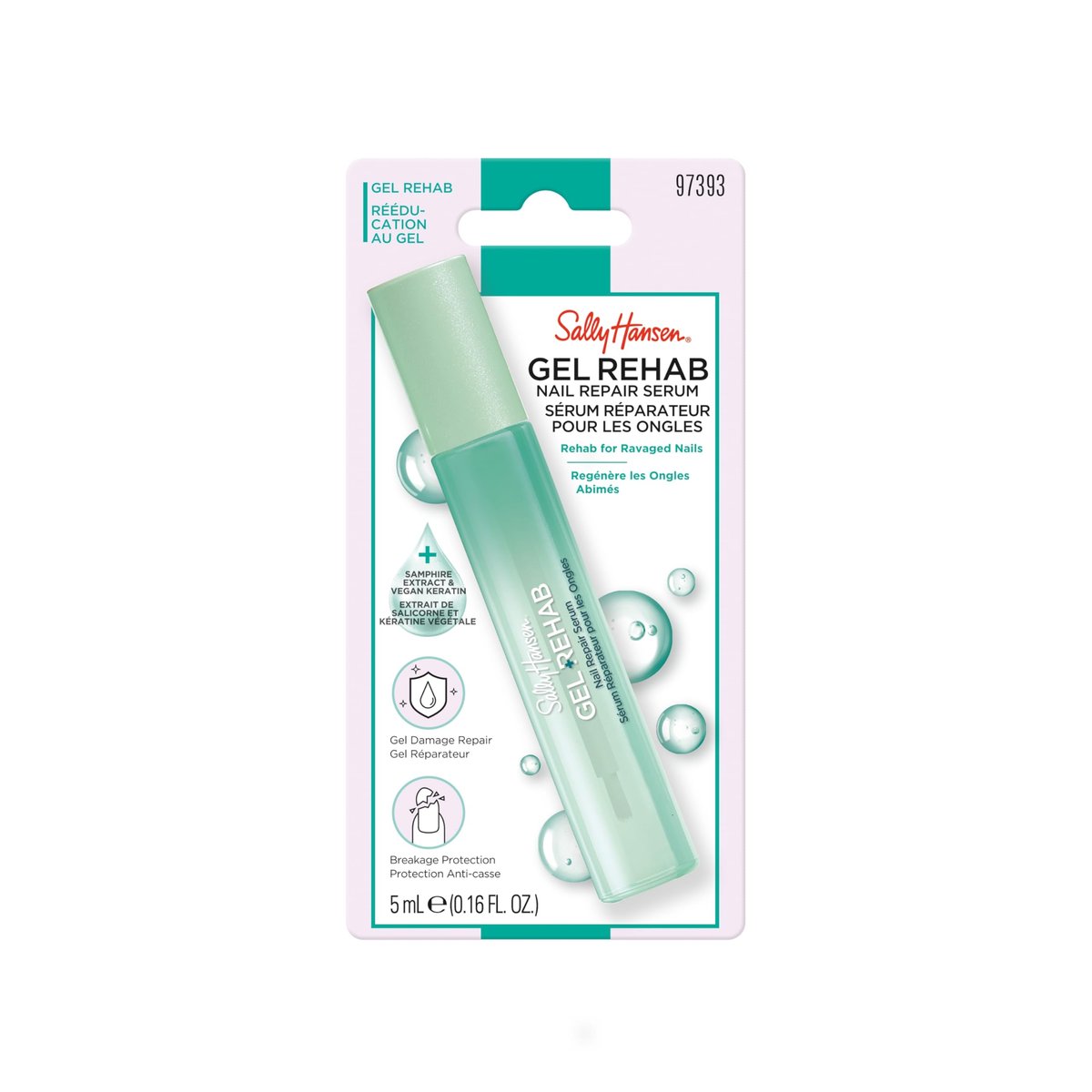 Sally Hansen Gel Rehab Nagelpflegestift | Reparieren, Hydratisieren & Erneuern | Stärkt und stellt geschädigte Nägel wieder her | Keratin- & Vitamin-Komplex | Einfache, saubere Nagelpflege für unterwegs