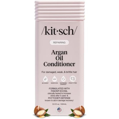 Kitsch Reparierender Arganöl-Conditioner für Frauen & Männer – Arganöl für das Haar, für Glanz, Geschmeidigkeit & Schadensbehebung, Haarreparatur – Saubere, farbsichere Haarpflege – Hergestellt in den USA, 12,3 oz