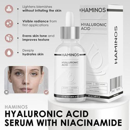 HAMINOS Mikrostrom-Gesichtsmassagegerät mit 3D-Rolle, 3 Intensitätsstufen, Lifting- & Straffungswerkzeug für Gesicht, Beine, Arme & Hals, sanfte Konturierung & Hautpflegeaufnahme
