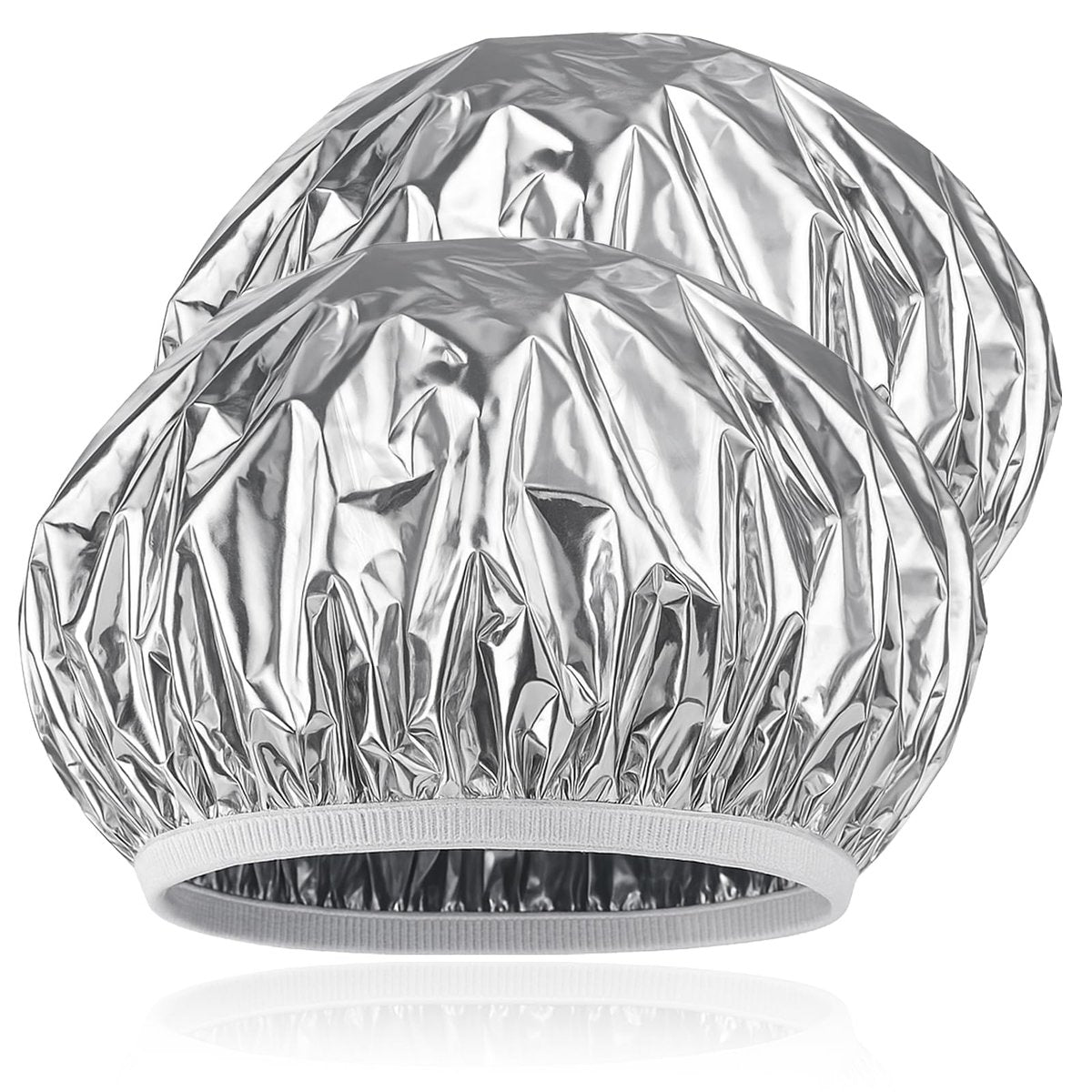 Brvlsoc Wiederverwendbare Aluminiumfolie-Wärmehaube – Tiefenpflege-Behandlungshaube mit elastischem Band, Haarbehandlungs- & Färbehaube für Salon, Sauna & Zuhause