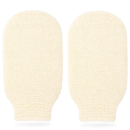 Brvlsoc 2er-Pack Hanf-Badehandschuhe – Natürliche Duschhandschuhe zum Körperpeeling, sanfte Peeling-Waschlappen für Männer & Frauen Hautpflege
