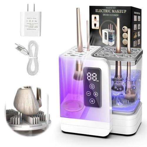 5-in-1 Elektrischer Make-up-Pinselreiniger & Trockner – Tragbares automatisches USB-Kosmetikpinsel-Reinigungsgerät mit Tiefenreinigungssilikonbürste für alle Pinselgrößen (Kontur, Lidschatten, Rouge)