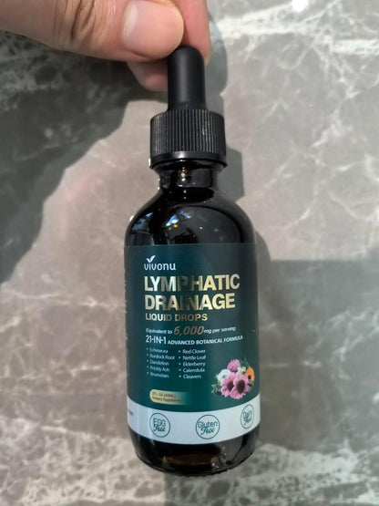21-in-1 Lymphatische Drainage Tropfen für Liposomale Unterstützung, Immun- & Lymphsystem – Vegan, mit Echinacea, Löwenzahn, Klette, Bromelain, Ringelblume, Kurkuma & mehr – 60 ml