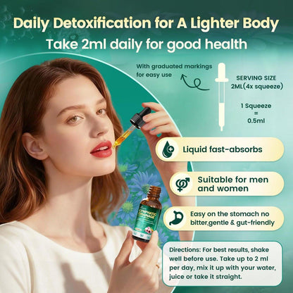 21-in-1 Lymphatische Drainage Tropfen für Liposomale Unterstützung, Immun- & Lymphsystem – Vegan, mit Echinacea, Löwenzahn, Klette, Bromelain, Ringelblume, Kurkuma & mehr – 60 ml