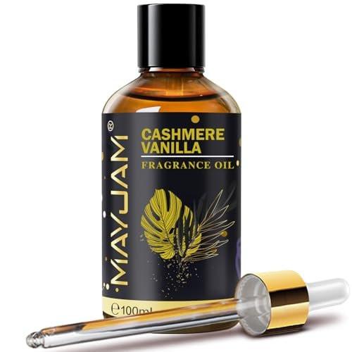 MAYJAM Cashmere Vanilla Duftöl 100 ml – Langanhaltendes ätherisches Öl für Diffuser, Seifen- und Kerzenherstellung