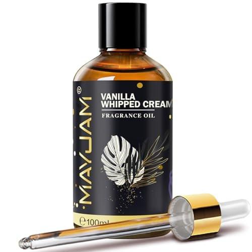 MAYJAM Vanille Schlagsahne Duftöl – 100 ml Ätherisches Öl für Diffuser, Seifen- und Kerzenherstellung, langanhaltender Duft