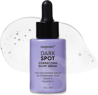 suquato Dark Spot Remover Serum – Für Gesichtshyperpigmentierung & Melasma-Pflege – Aufhellende & dunkle Flecken korrigierende Wirkung mit Tranexamsäure + Niacinamid + Vitamin C (30 ml)