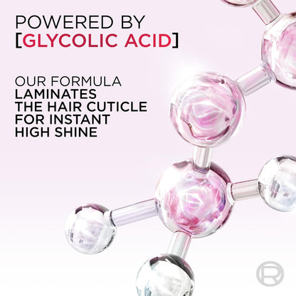 L'Oréal Paris Elvive Glycolic + Gloss Shine Boosting Shampoo – 828 ml – Reinigt und glättet stumpfes, poröses Haar für hohen Glanz
