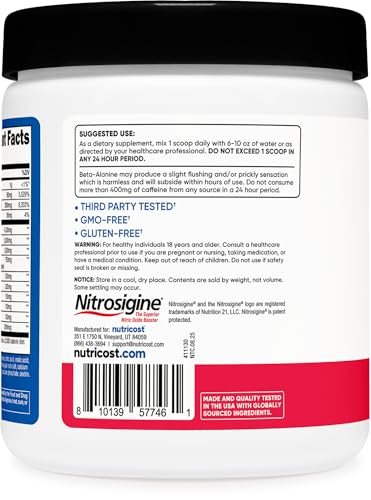 Nutricost Pre-Workout Pulver (Erdbeer-Margarita) 30 Portionen - GMO-frei, Glutenfrei, Vegetarisch