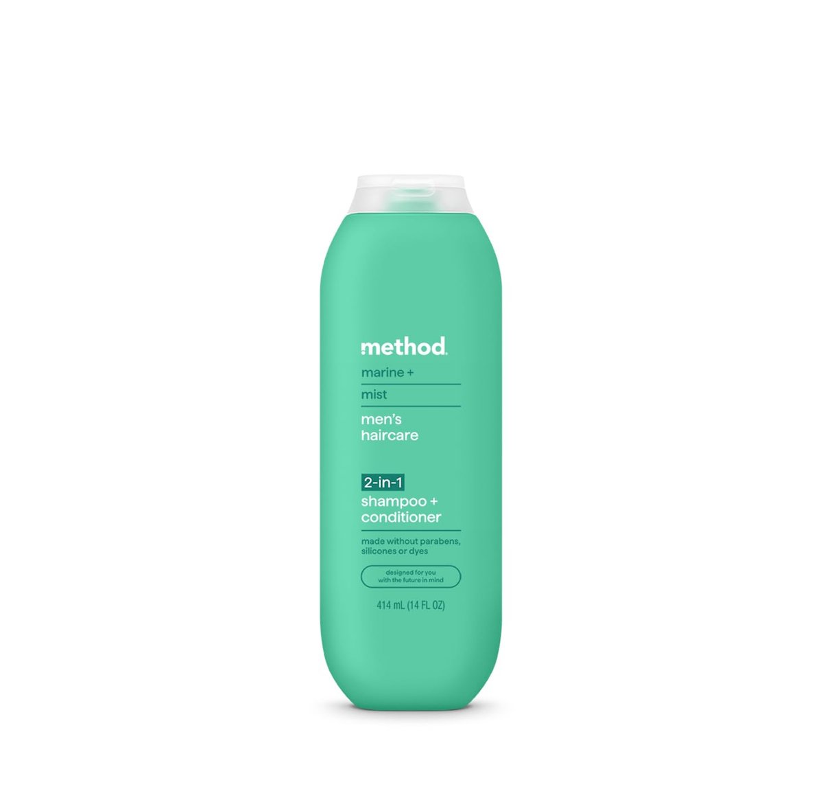 Method Men 2-in-1 Shampoo und Conditioner, Marine + Mist – Reinigt und pflegt mit Argan- und Jojobaöl – Ohne Parabene – 398 ml