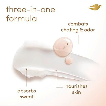 Dove Whole Body Deo Aluminiumfreier Anti-Reibungs-Deodorant-Stick für Frauen, Kokos-Vanille, 68 g