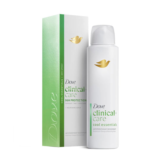 Dove Clinical + Care Antiperspirant Deodorant Dry Spray für Frauen Cool Essentials 3,8 oz