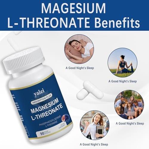 Magnesium L-Threonat 2.000 mg & Magnesiumglycinat 400 mg | 90 Kapseln | Für Muskeln, Schlaf & kognitive Gesundheit | Hoch bioverfügbar | Non-GMO, glutenfrei