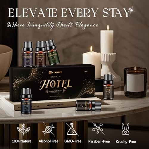 Hotel Collection Diffuser Öl Set – 6x10 ml Duftöl inspiriert von beliebten 5-Sterne-Hotel Düften (My Way, Dream State, Coastal Cabine)