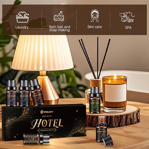 Hotel Collection Diffuser Öl Set – 6x10 ml Duftöl inspiriert von beliebten 5-Sterne-Hotel Düften (My Way, Dream State, Coastal Cabine)