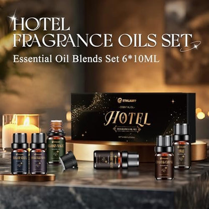 Hotel Collection Diffuser Öl Set – 6x10 ml Duftöl inspiriert von beliebten 5-Sterne-Hotel Düften (My Way, Dream State, Coastal Cabine)