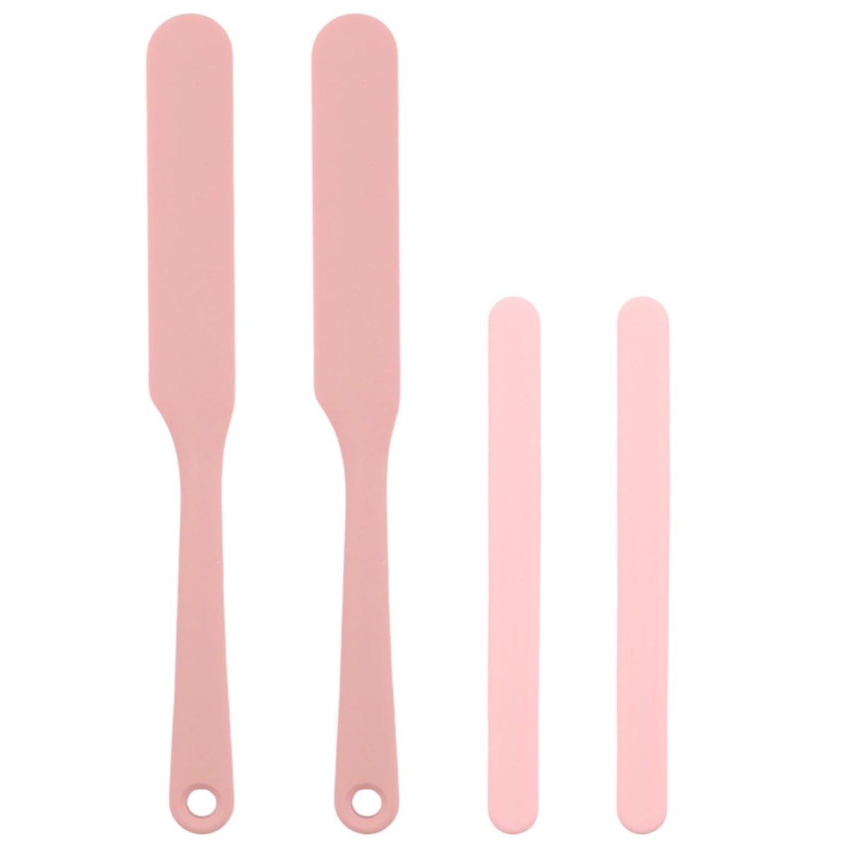 Wiederverwendbare Silikon-Haarentfernungs-Spatel – 4er-Pack, Antihaft-Wachs-Spatel für Hartwachs, Augenbrauen-Wachsstäbchen für Zuhause und Salon (Pink)