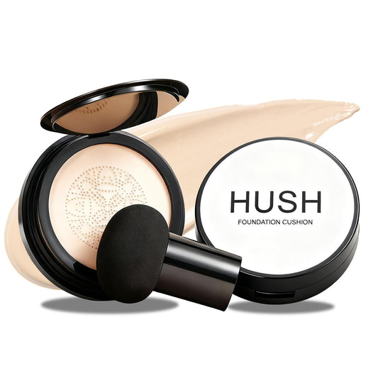 Hush Makeup Foundation für ältere Frauen | Warm – Perfekt für helle/mittlere Hauttöne | Pilzkopf Air Cushion CC Cream - BB Cream Foundation langanhaltend wasserfest feuchtigkeitsspendend leicht