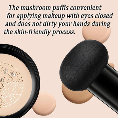 Hush Makeup Foundation für ältere Frauen | Warm – Perfekt für helle/mittlere Hauttöne | Pilzkopf Air Cushion CC Cream - BB Cream Foundation langanhaltend wasserfest feuchtigkeitsspendend leicht