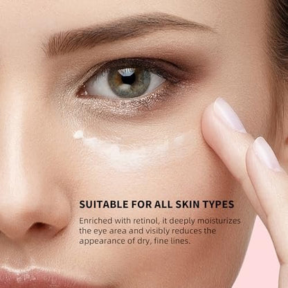 Anti-Aging Retinol Augenstift – Dunkle Augenringe Korrektur & Schwellungen Reduzierer, All-in-One Augenpflegestift für Falten & Tränensäcke, mit Koffein, Vitamin C & Niacinamid, Feuchtigkeitsspendend & Straffend
