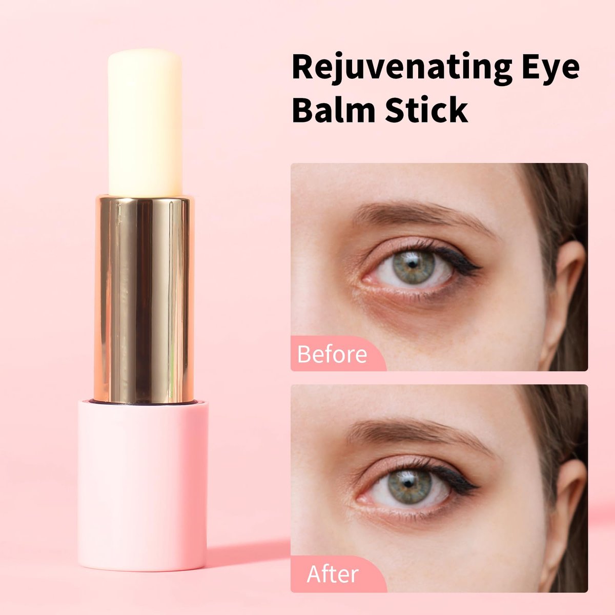 Anti-Aging Retinol Augenstift – Dunkle Augenringe Korrektur & Schwellungen Reduzierer, All-in-One Augenpflegestift für Falten & Tränensäcke, mit Koffein, Vitamin C & Niacinamid, Feuchtigkeitsspendend & Straffend
